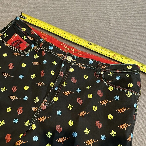 Vintage Ruff Ryders Denim Jeans‎ RR Embroidered Logo Baggy Mens 40-42 Rare - Picture 8 of 11